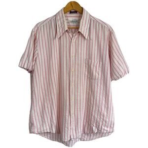 Vintage pink stripe cotton shirt – crunch cloth 80s style